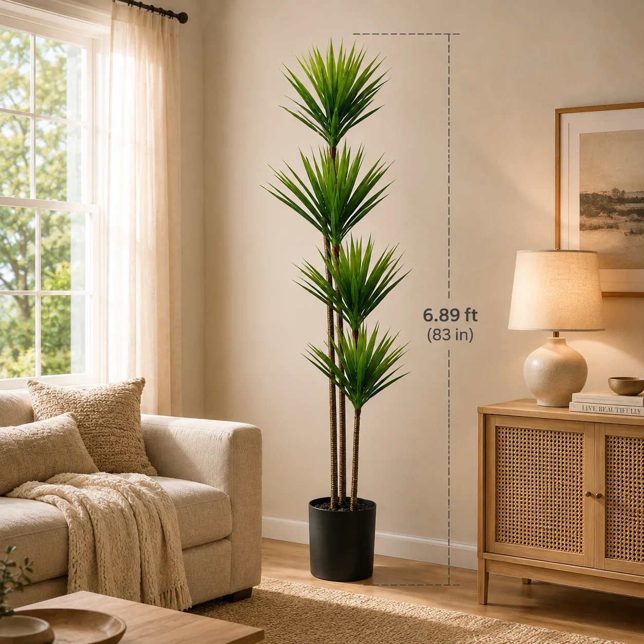 Top-Quality Faux Yucca Plant 6.89 ft H Consistent