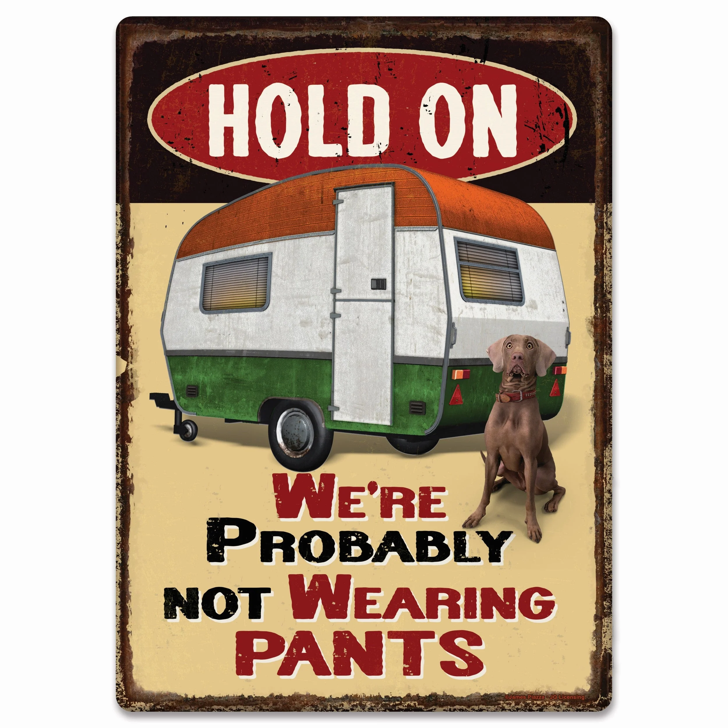 Artisan Tin Sign 12in x 17in-Pants Powerful