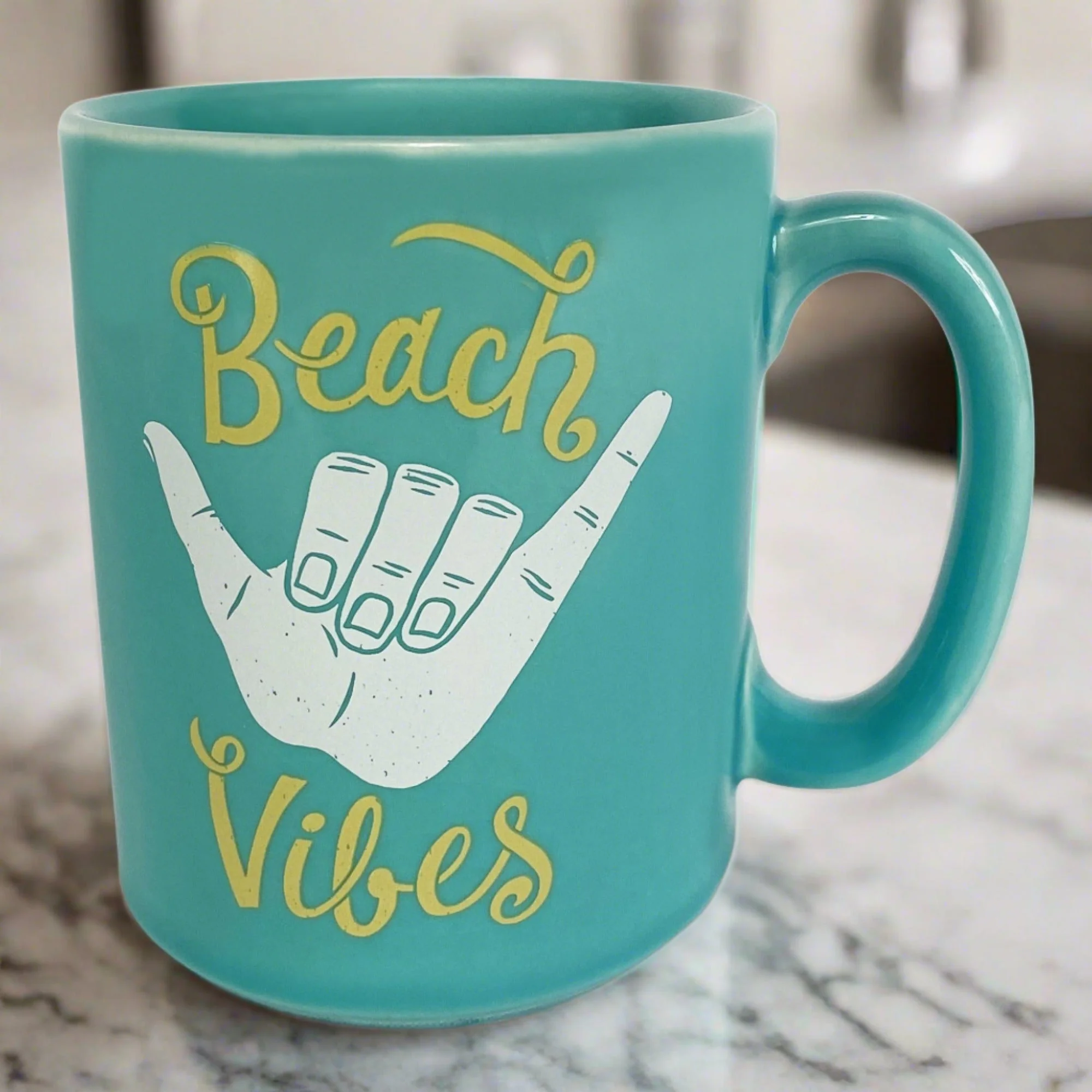 Elegant Ceramic Mug 16oz-Beach Vibes Fine Crafted