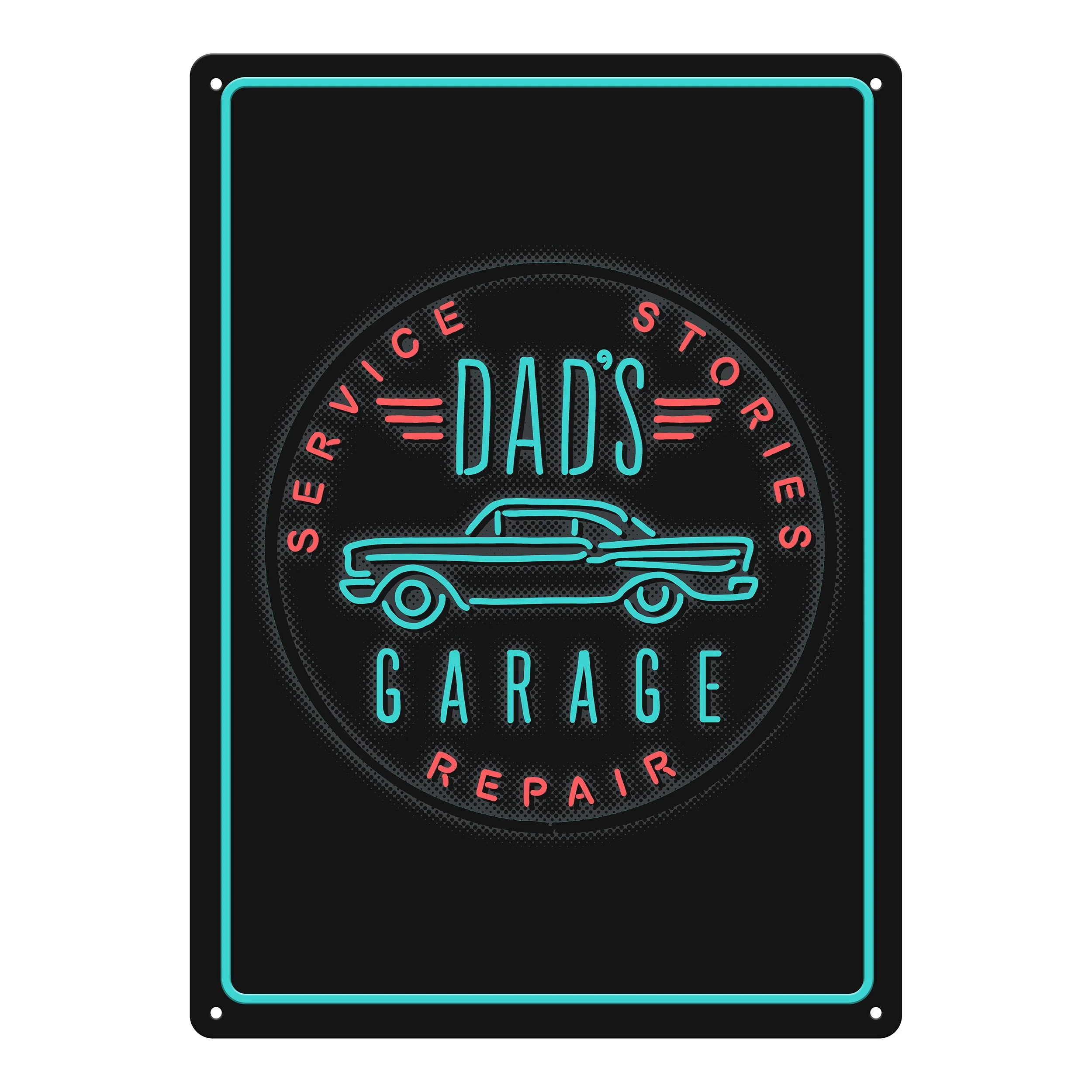 Safe Tin Sign 12in x 17in-Dads Garage Natural