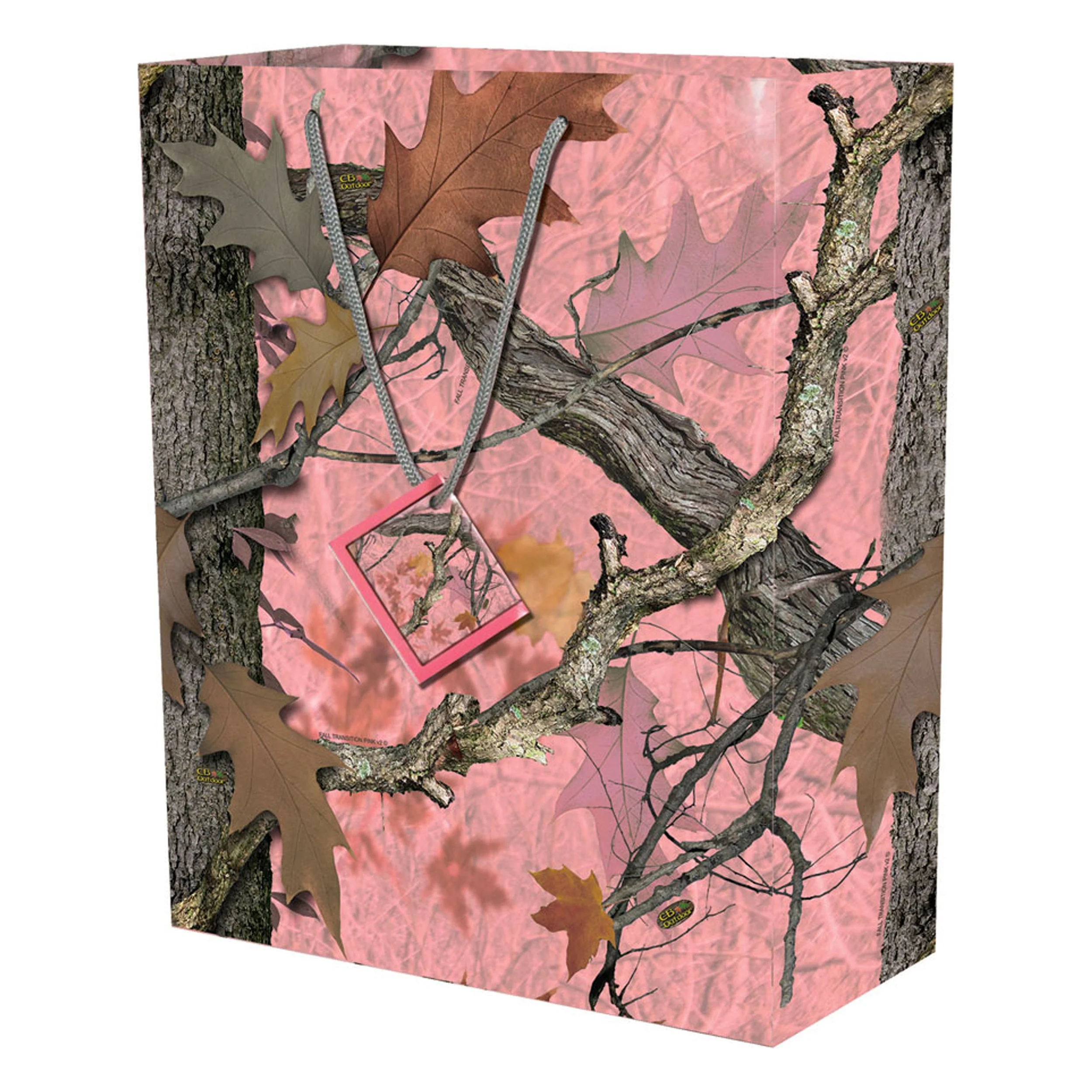 Enhanced Gift Bag Medium-Camo Pink Solid