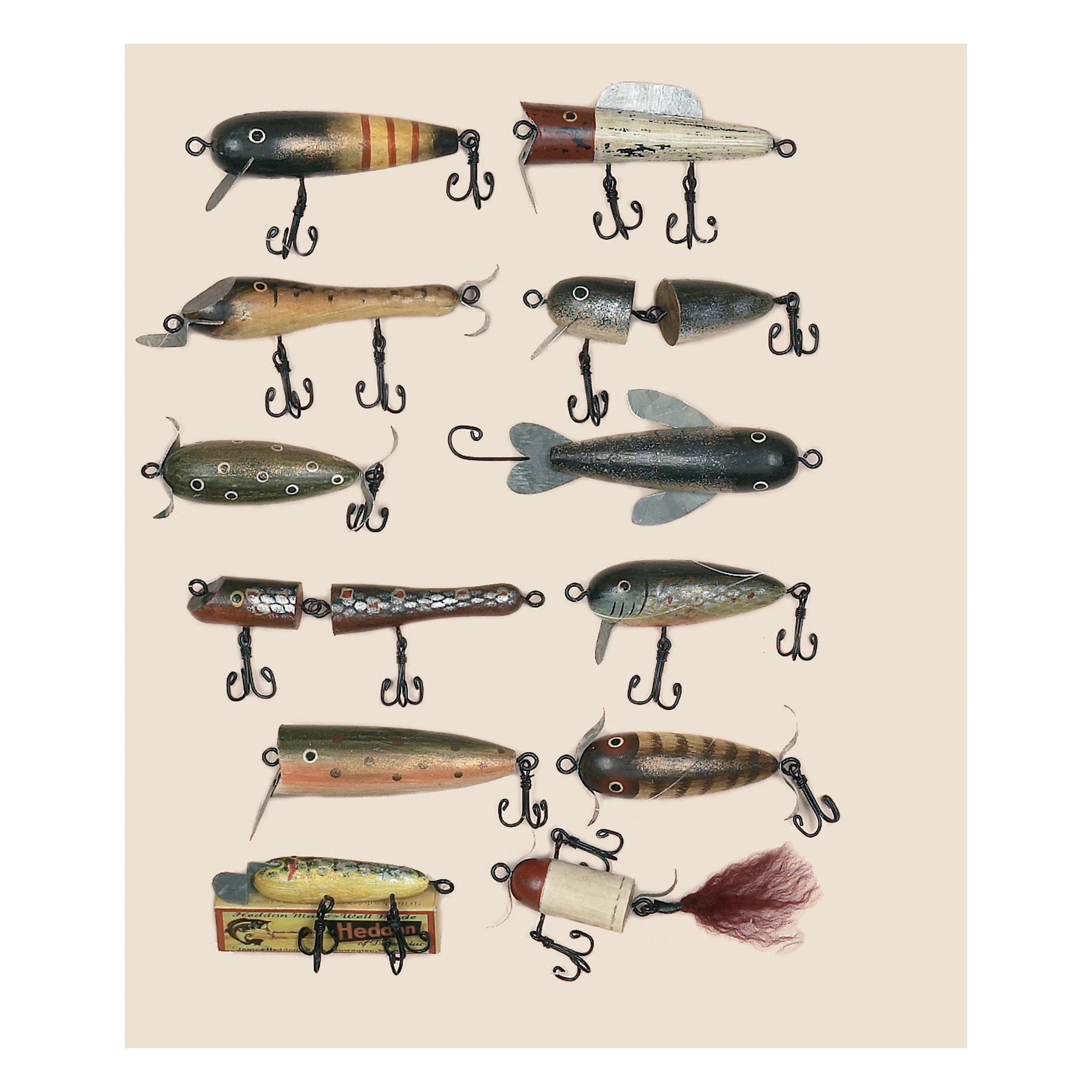 Specialty Christmas Ornaments 12-Pack-Antique Lures Consistent