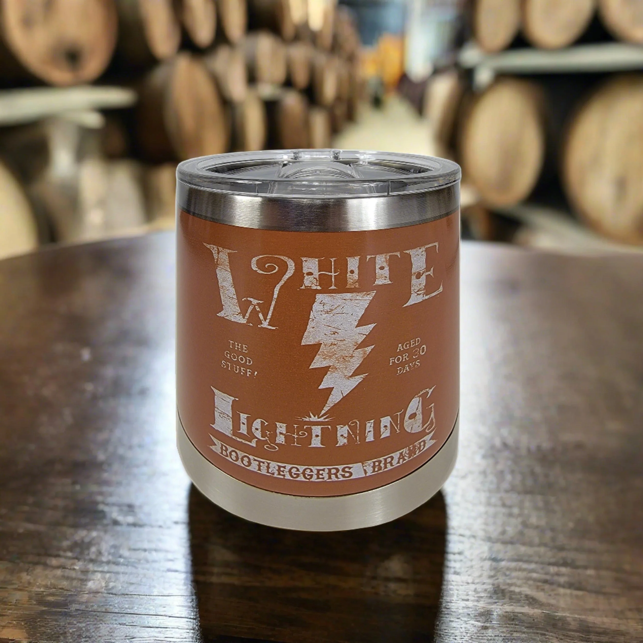 Natural Tumbler 10oz-White Lightning Practical