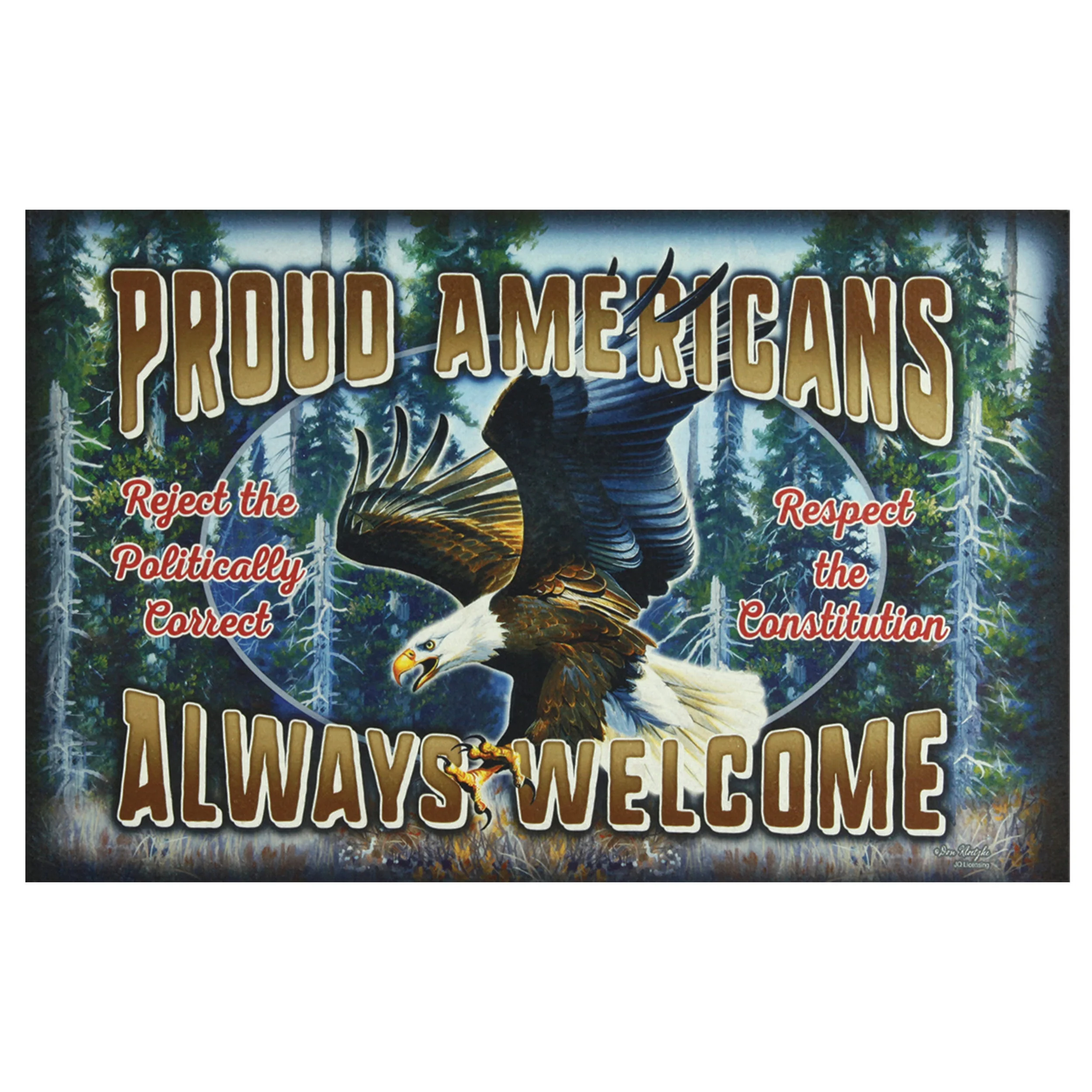 Minimalist Door Mat Rubber 26in x 17in-Proud Americans Fast