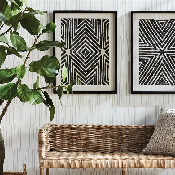 Comfortable Monochromatic African Kente Cloth Inspired Wood Block Art Soft