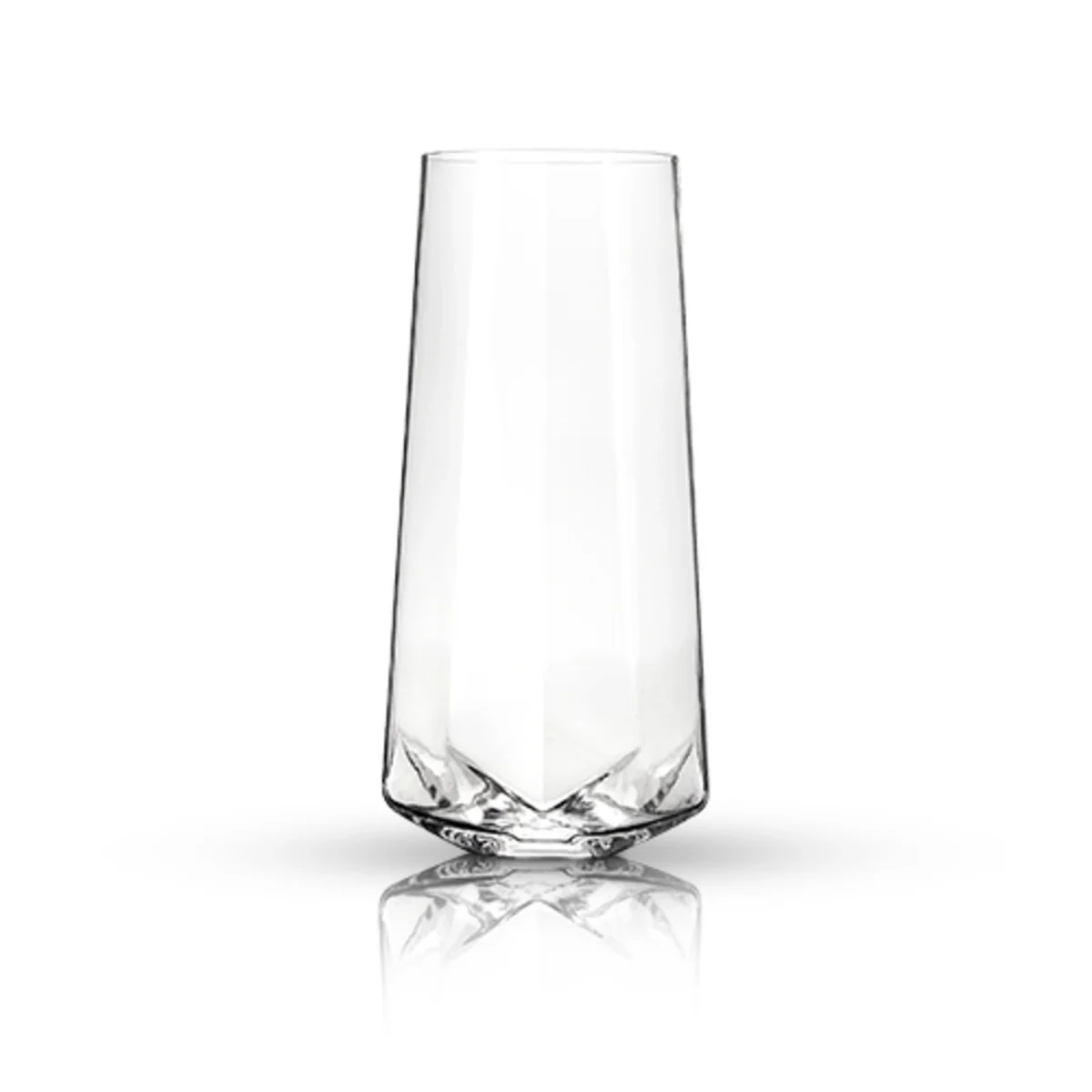 Natural Seneca™ Faceted Stemless Crystal Champagne Flutes Breathable