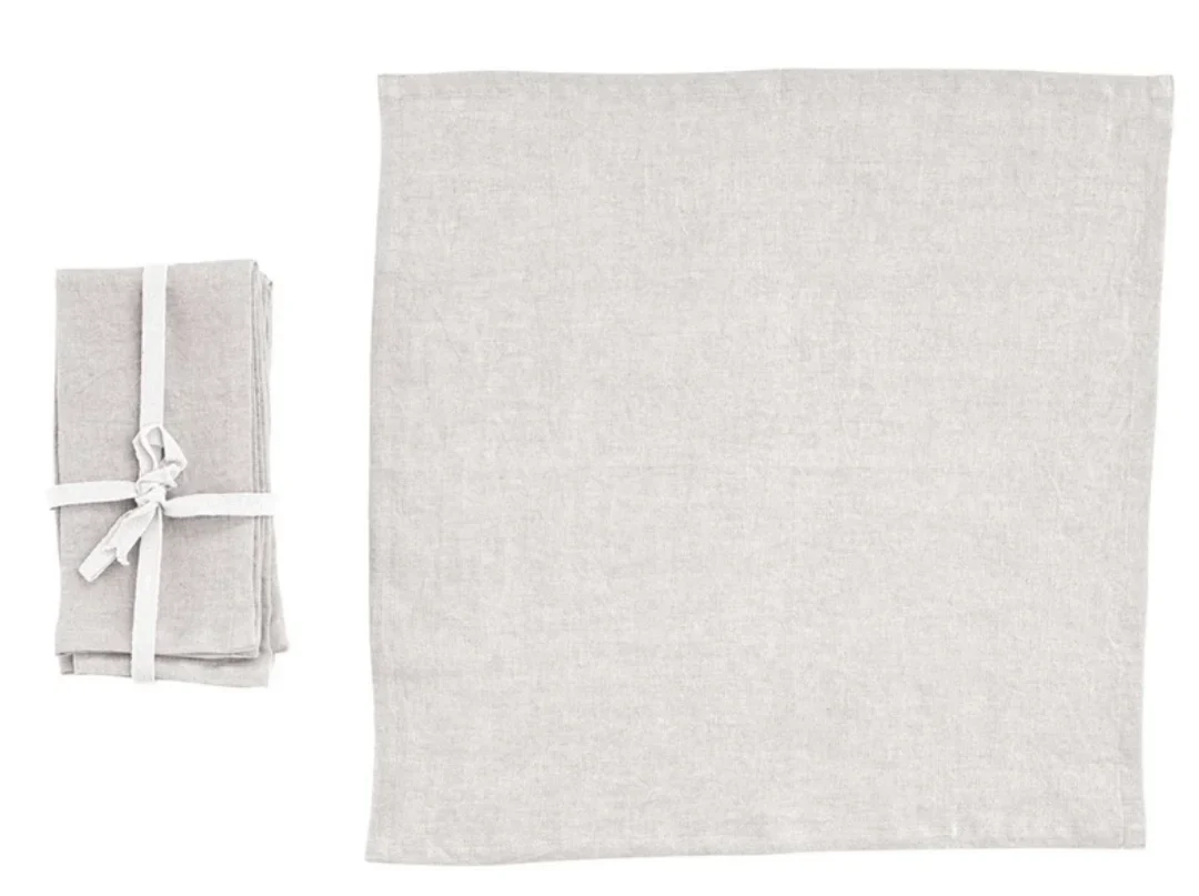 Certified Stonewashed Linen Napkins Superior