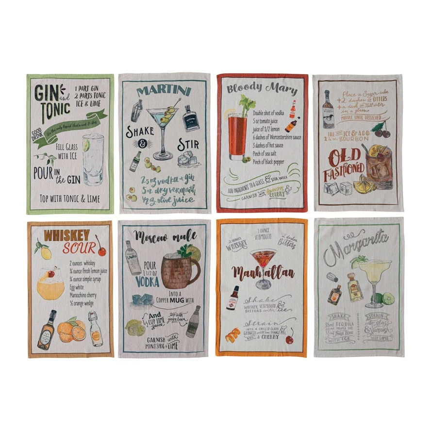 Proven Cotton Chambray Printed Tea Towel Luxury