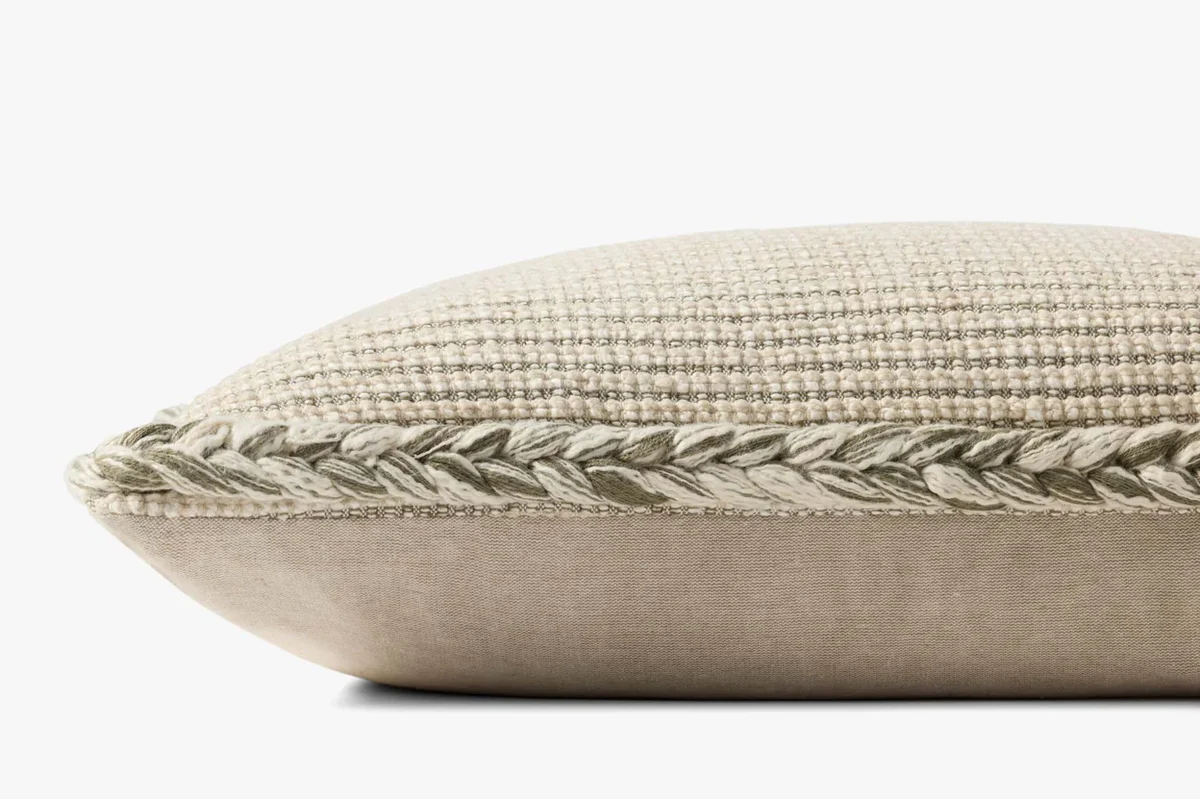Convenient Oroville Throw Pillow Natural Olive Minimalist