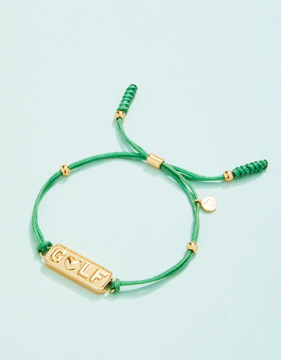 Fine Golf Slide Bracelet Green