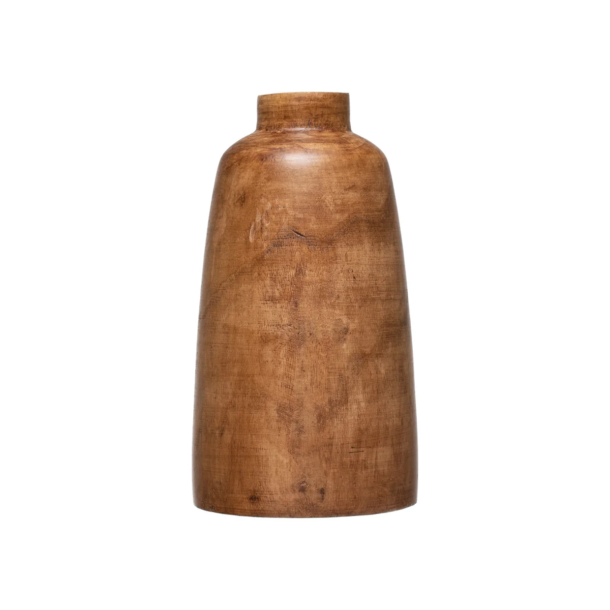 Verified Paulownia Wood Vase Walnut Stained Finish User-Friendly