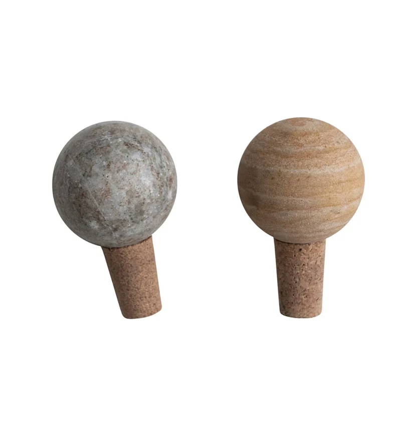 High-Performance Marble Cork Bottle Stopper Green