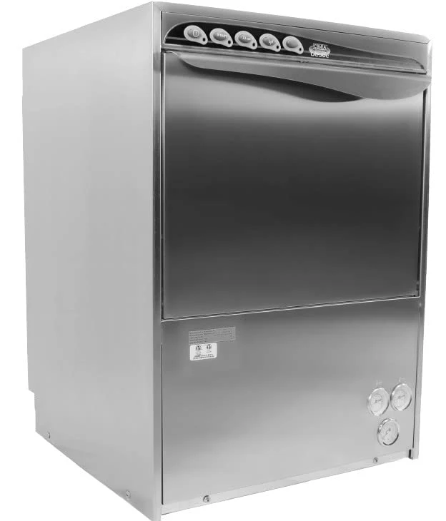 Solid CMA Dishmachines High-Temp Undercounter Commercial Dishwasher – Stainless Steel Built-In Sanitizing Elite
