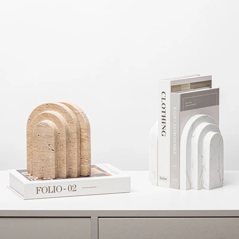 Specialty Marble Geo Bookends Superior