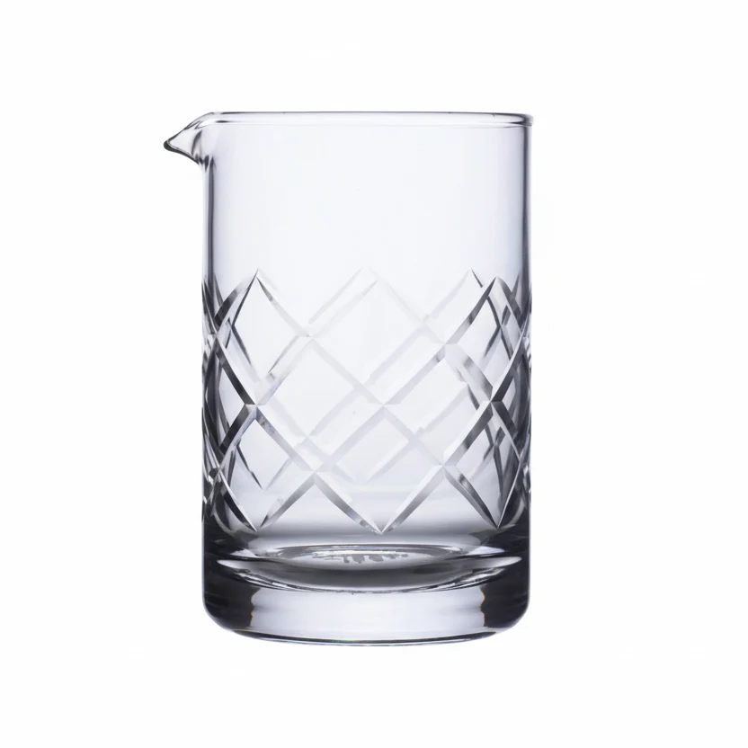 Clean Craft Cocktail Mixing Glass Diamond Cut Healthy