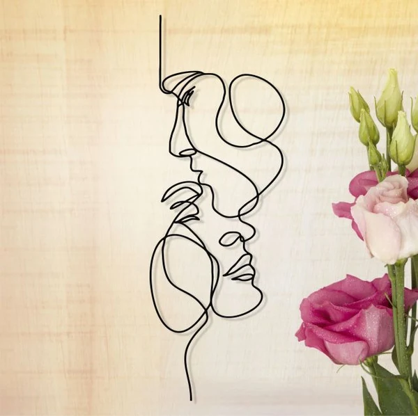 Reusable Love Line Metal Wall Art Superior