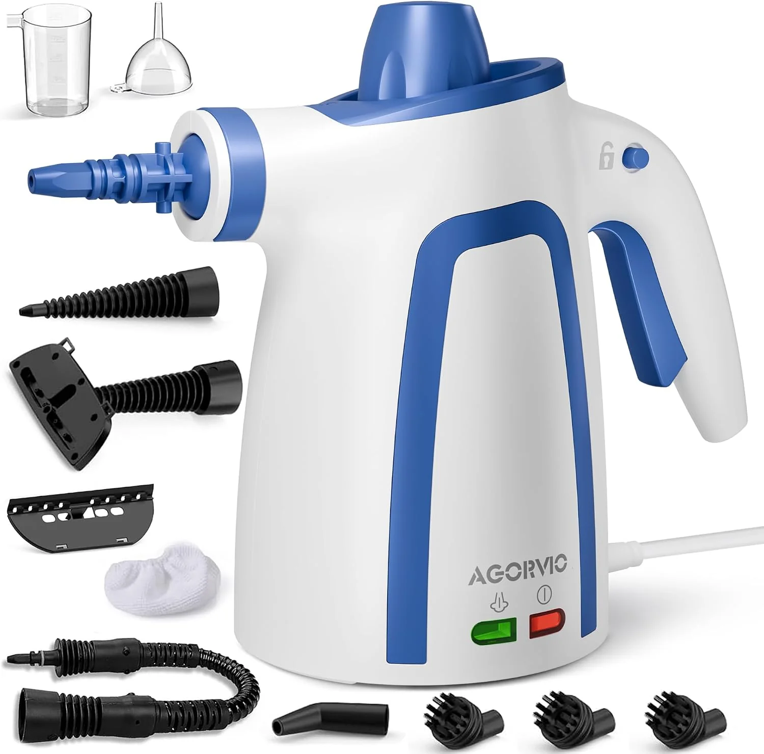 Environmentally Friendly Steam Cleaner Handheld Steam Cleaner for Home Pressurized Steamer for Cleaning Carpet Floor Upholstery and Car 13ft Extra-long Power Cord amp 11 Multi-Purpose Accessories Breathable
