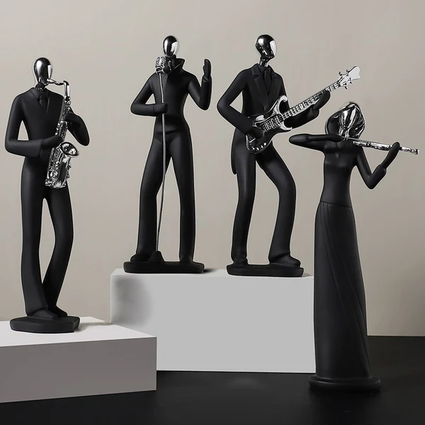 Fashionable Jazz Band Figurines Stylish
