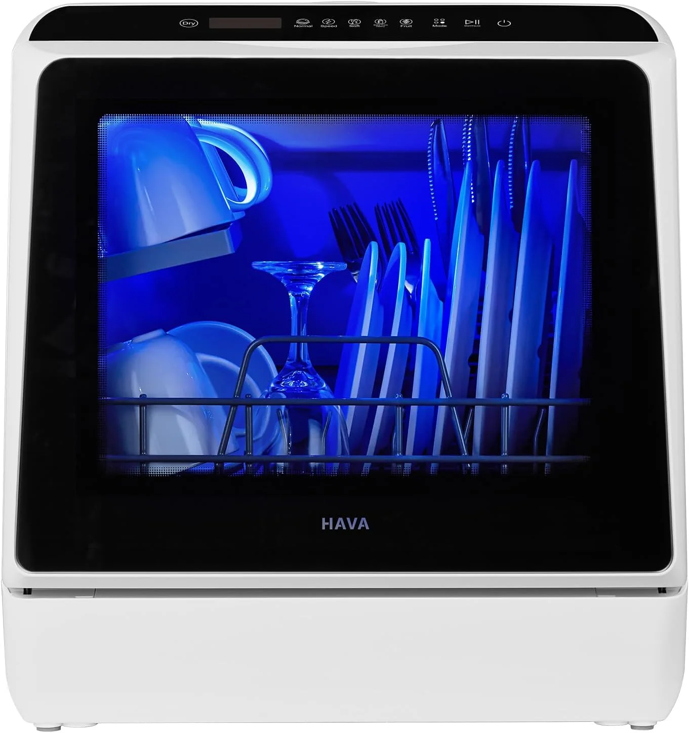 Selected HAVA Countertop Dishwasher – 6 Programs 5L Built-in Water Tank Baby Care Air-Dry No Hookup Needed for Apartments R User-Friendly