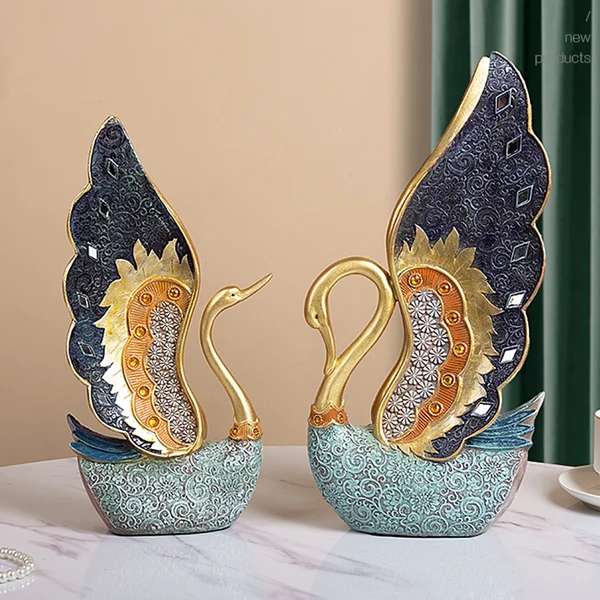 Refined Golden Swan Figurine Sustainable