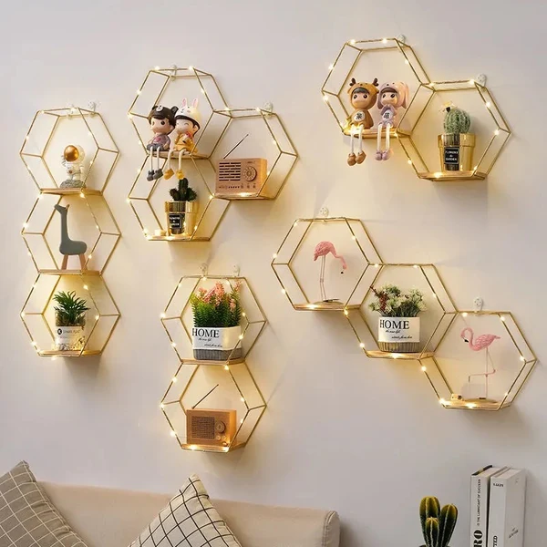 Dependable Hexagon Wall Shelves Enhanced