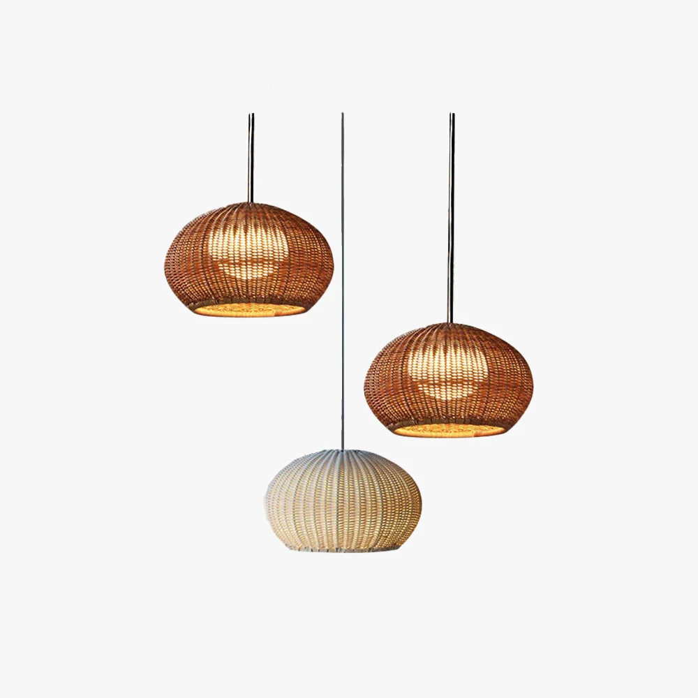 Verified Ritta Außenpendelleuchte Metall Rattan 2 Farben ∅40 60CM Specialty