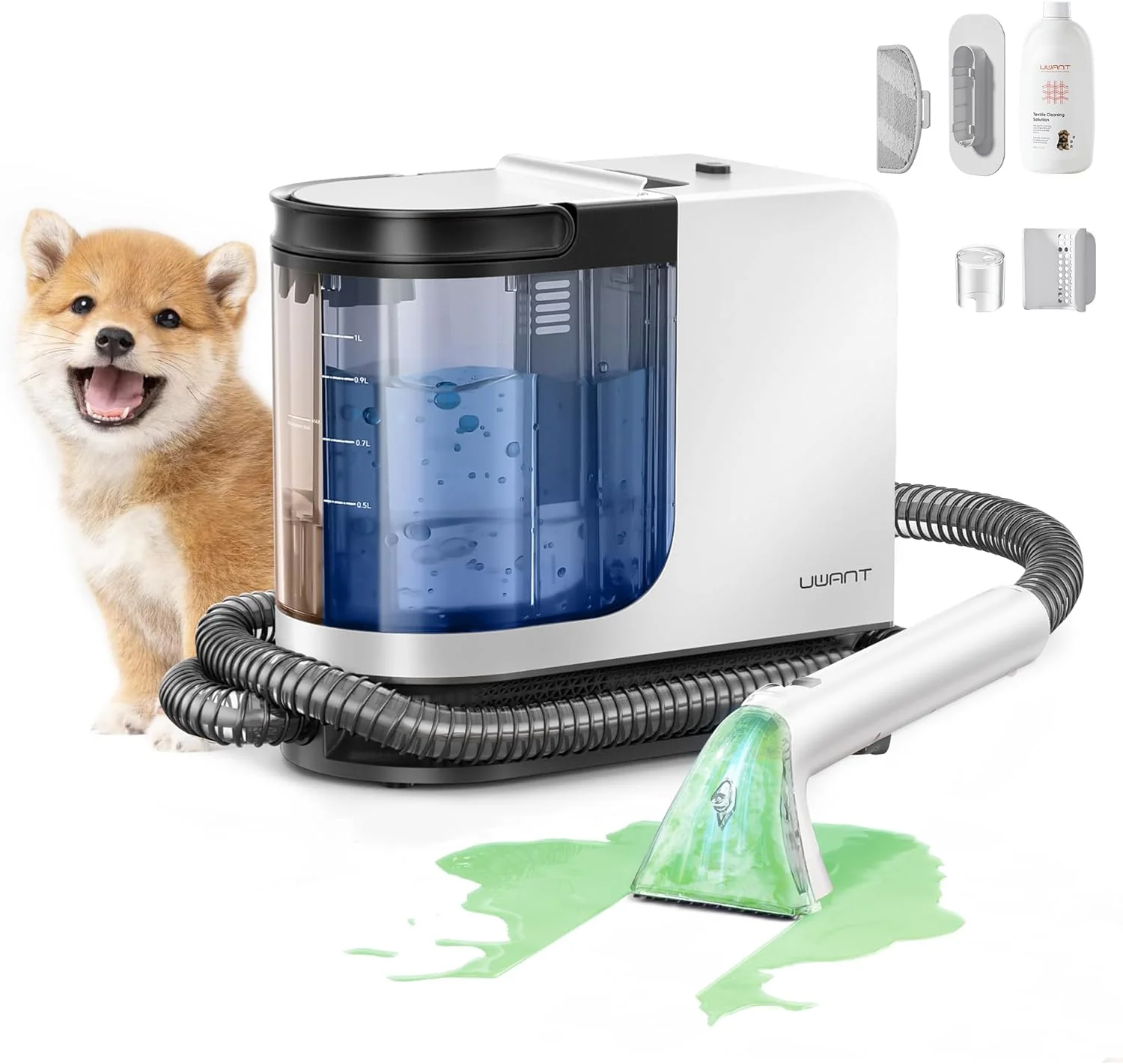 Prestigious uwant Portable Carpet Cleaner 18Kpa Powerful Suction Spot Upholstery Cleaner for Deep Cleaning Self-Cleaning Carpet Cleaner Machine with Exclusive Artisan