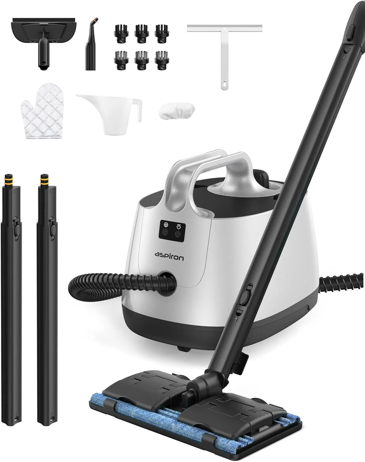 Carefully Designed Steam Cleaner 293°F 58 PSI Powerful Multipurpose Handheld Steam Mop for Home Use 21 Attachments 50Oz Capacity Heavy Duty Steamer for Carpets Recyclable