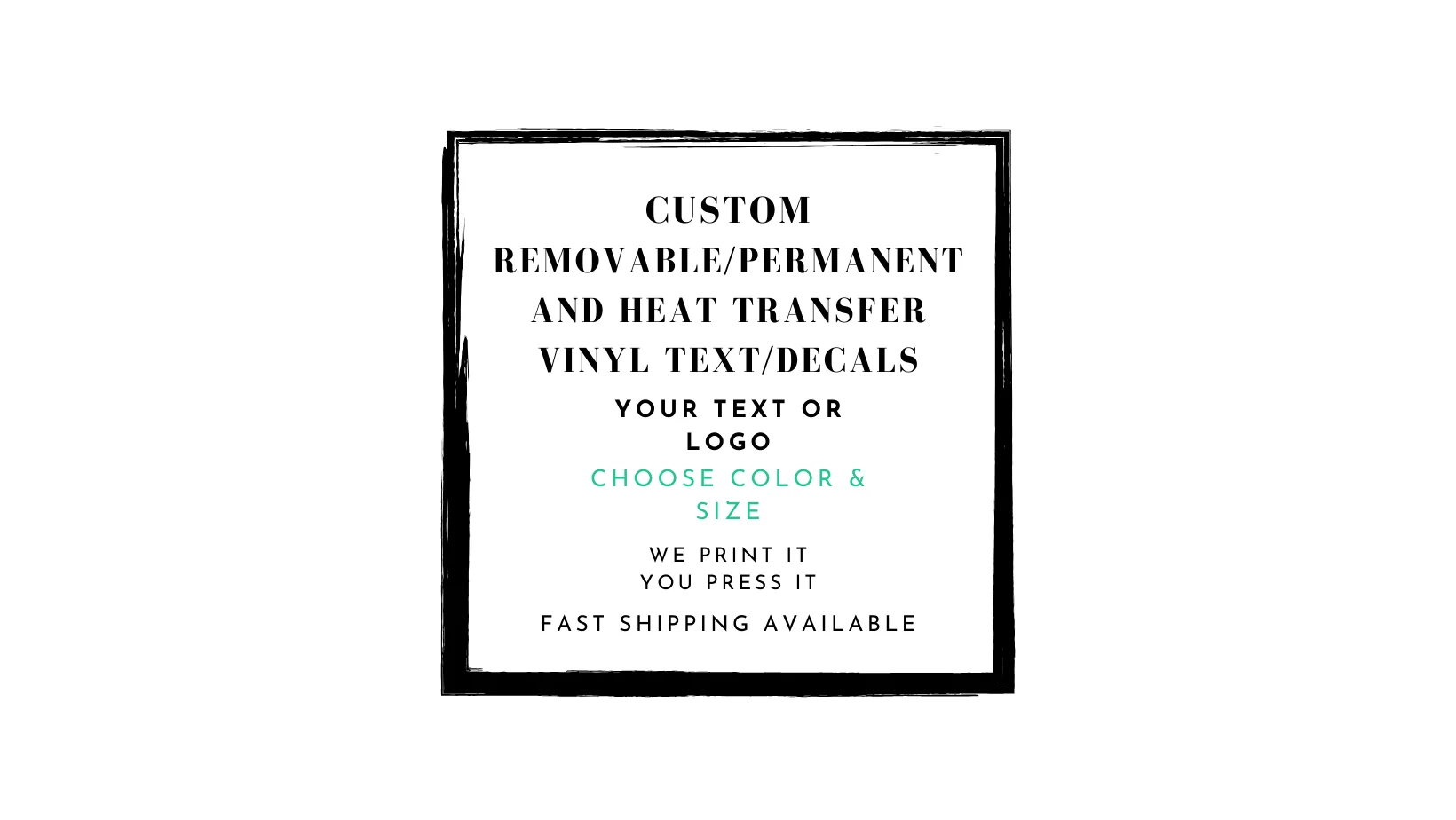 Traditional Custom Vinyl Text Decals Green
