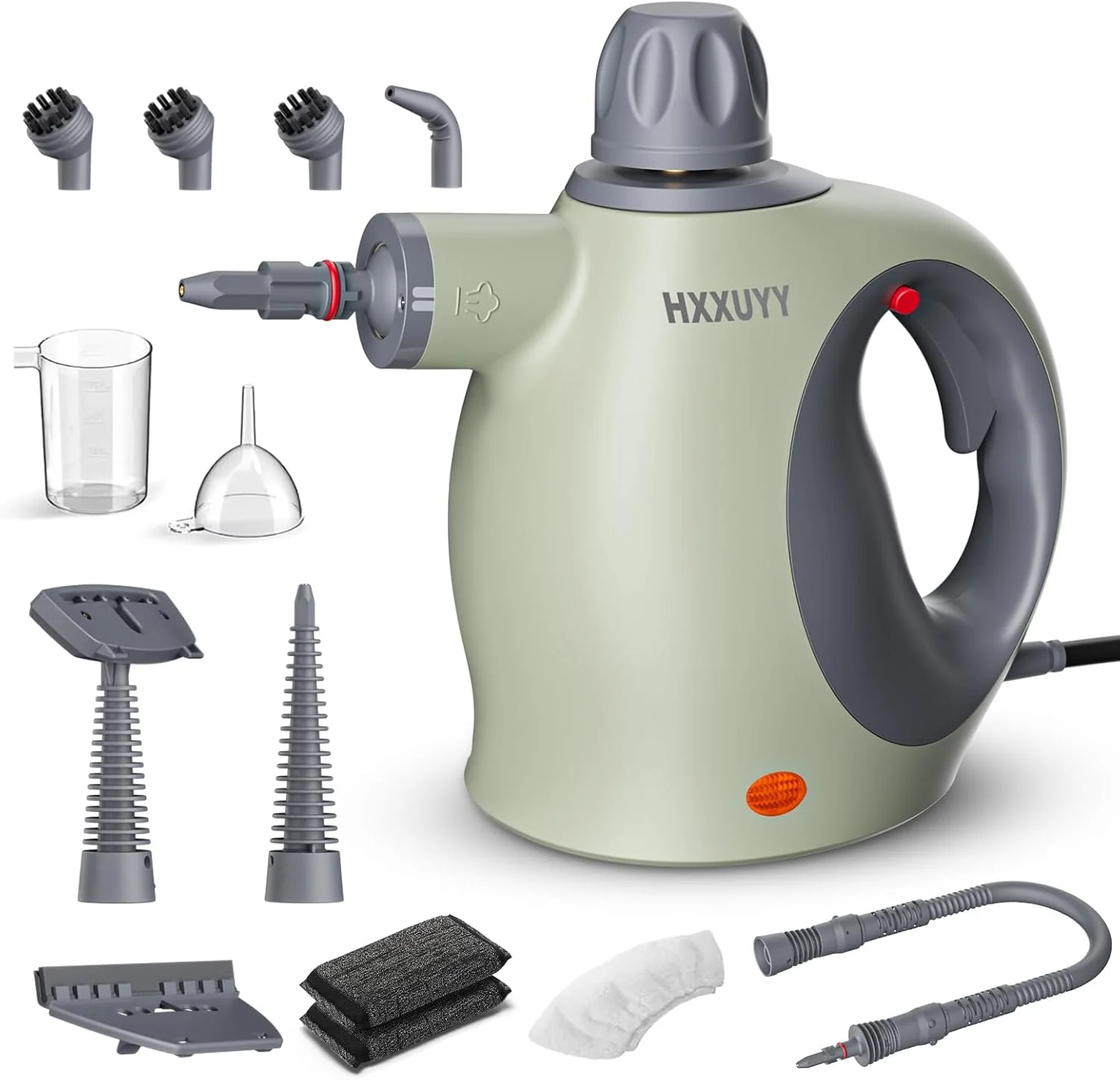 Secure Multi-Surface Handheld Pressurized Steam Cleaner with 13 PCS Accessory ，Portable Steamer for Cleaning Recyclable