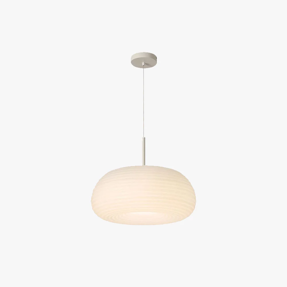 Fashionable Morandi Pendelleuchte Weiß，Trommelförmig ∅20CM 35CM 50CM Optimized