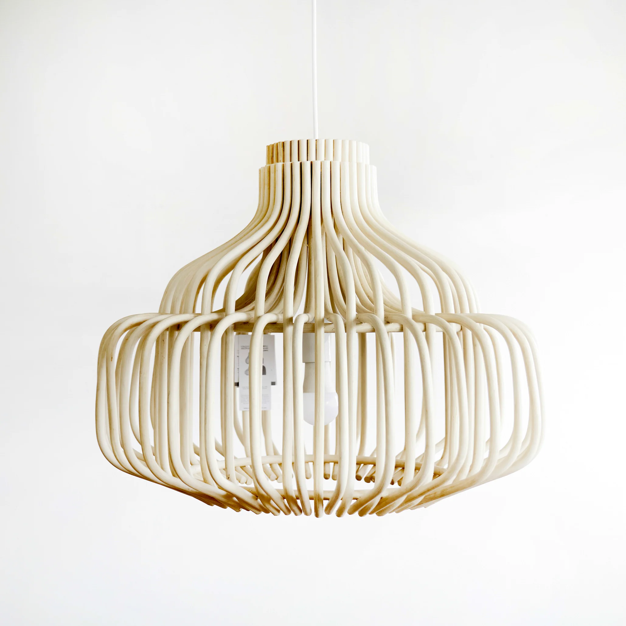 Elegant Endless Hanging Lamp Natural 49cm Reusable