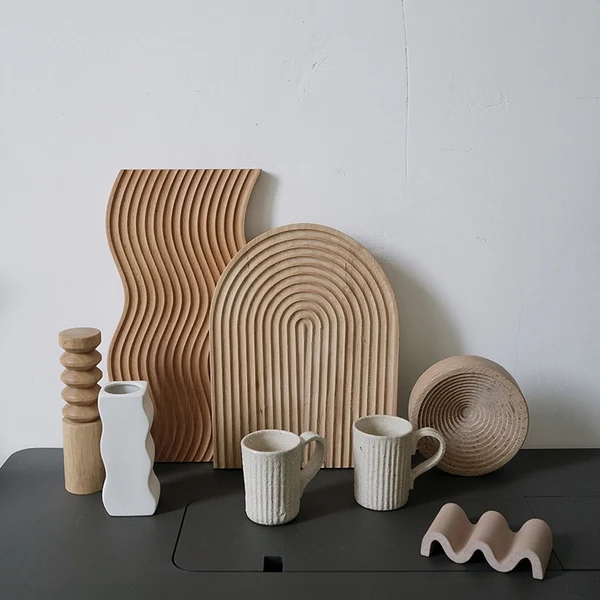 Top-Quality Wavy Decorative Wood Board Clean