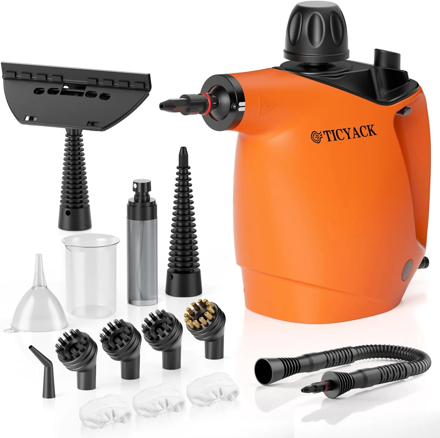 Solid Handheld Steam Cleaner Steam Cleaner with 16 PCS Accessory Safety Lock 500ML Large Capacity Natural Surface Steam for Cleaning