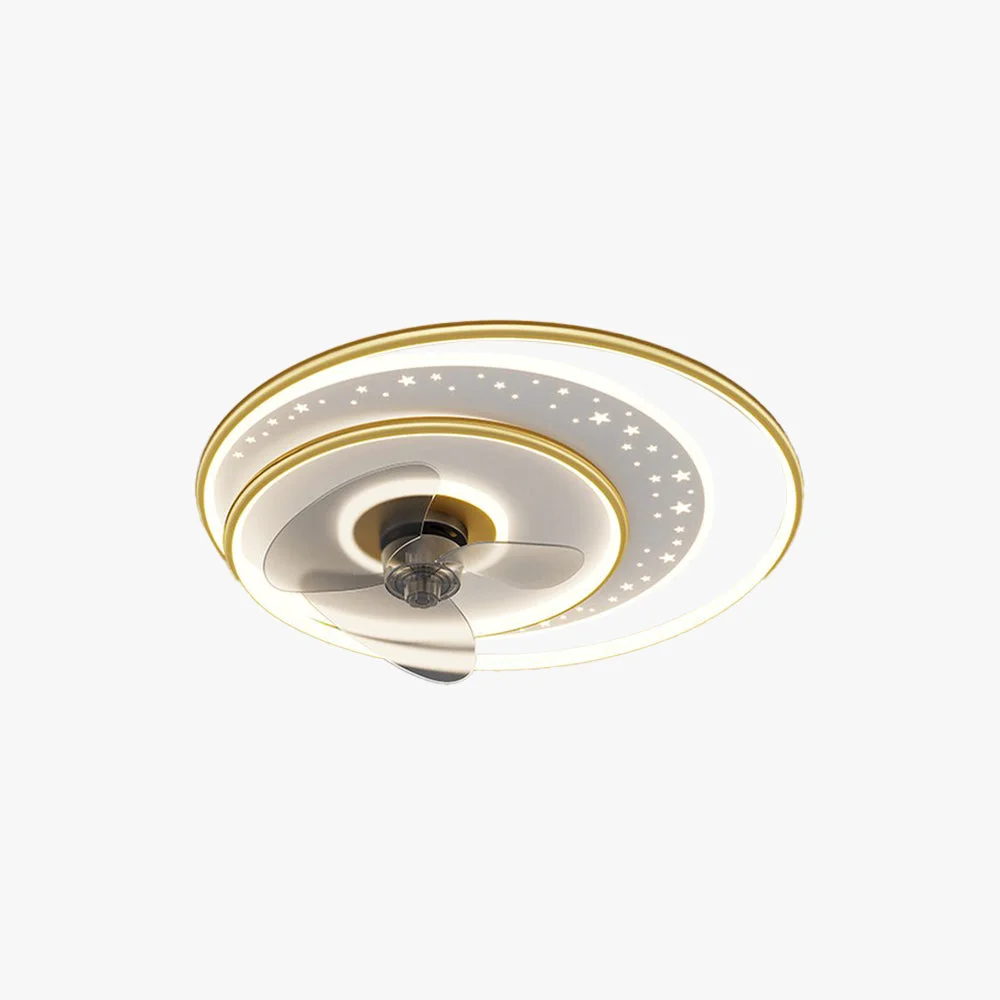 Secure Quinn Deckenventilator mit Beleuchtung 3-Ring 3 Stile ∅50 52 53CM Effective