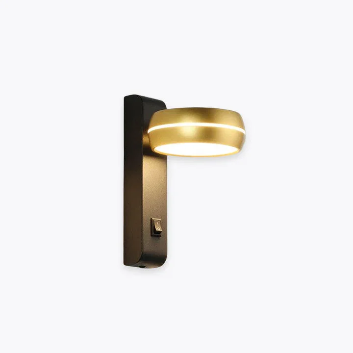 Unique LED-Wandleuchte Schlafzimmer Nachttischlampe mit Schalter Wohnzimmer einfache Drehkopf-Wandleuchte Contemporary
