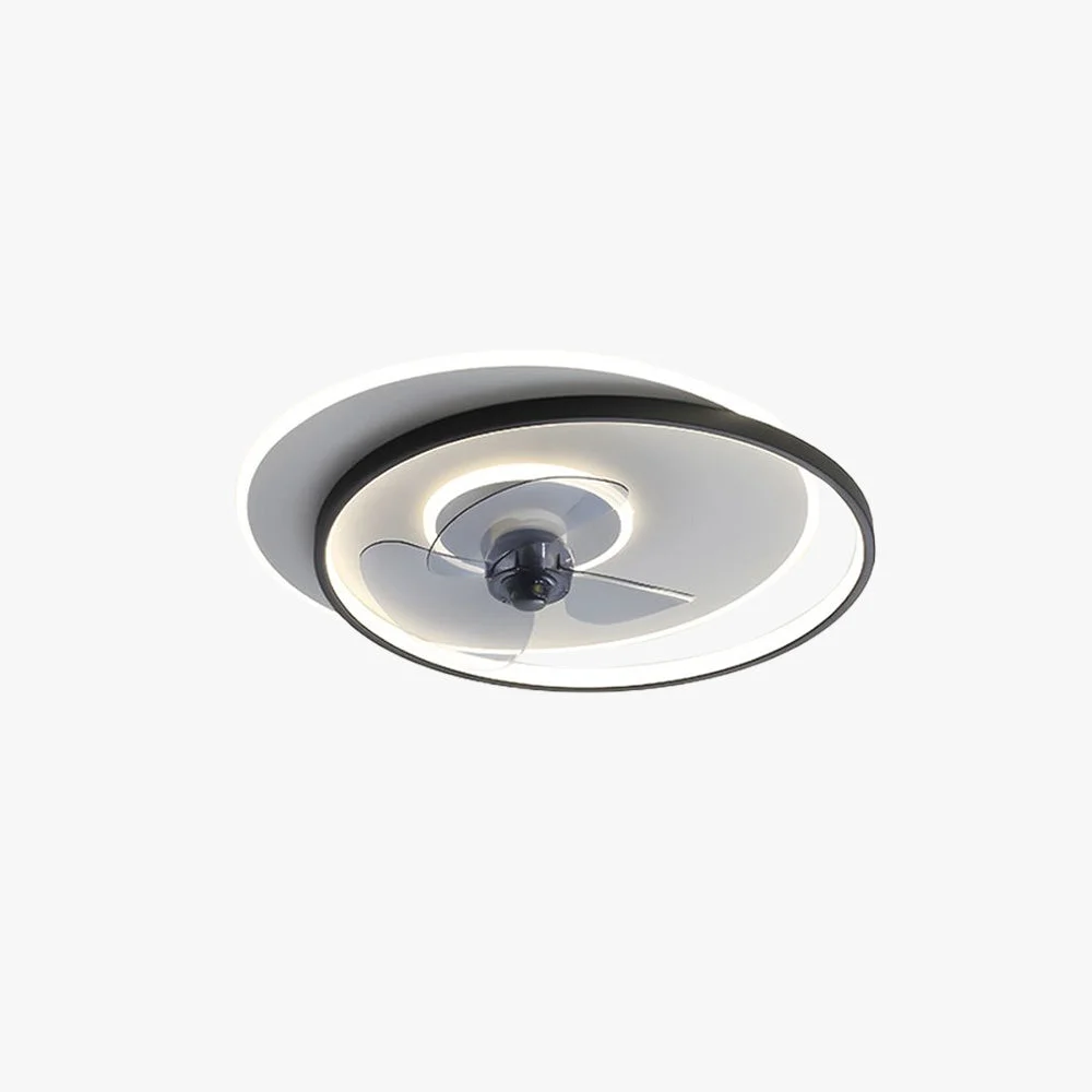 Smart Quinn Deckenventilator mit Beleuchtung Doppel-Ring 2 Farben ∅46 56CM Minimalist