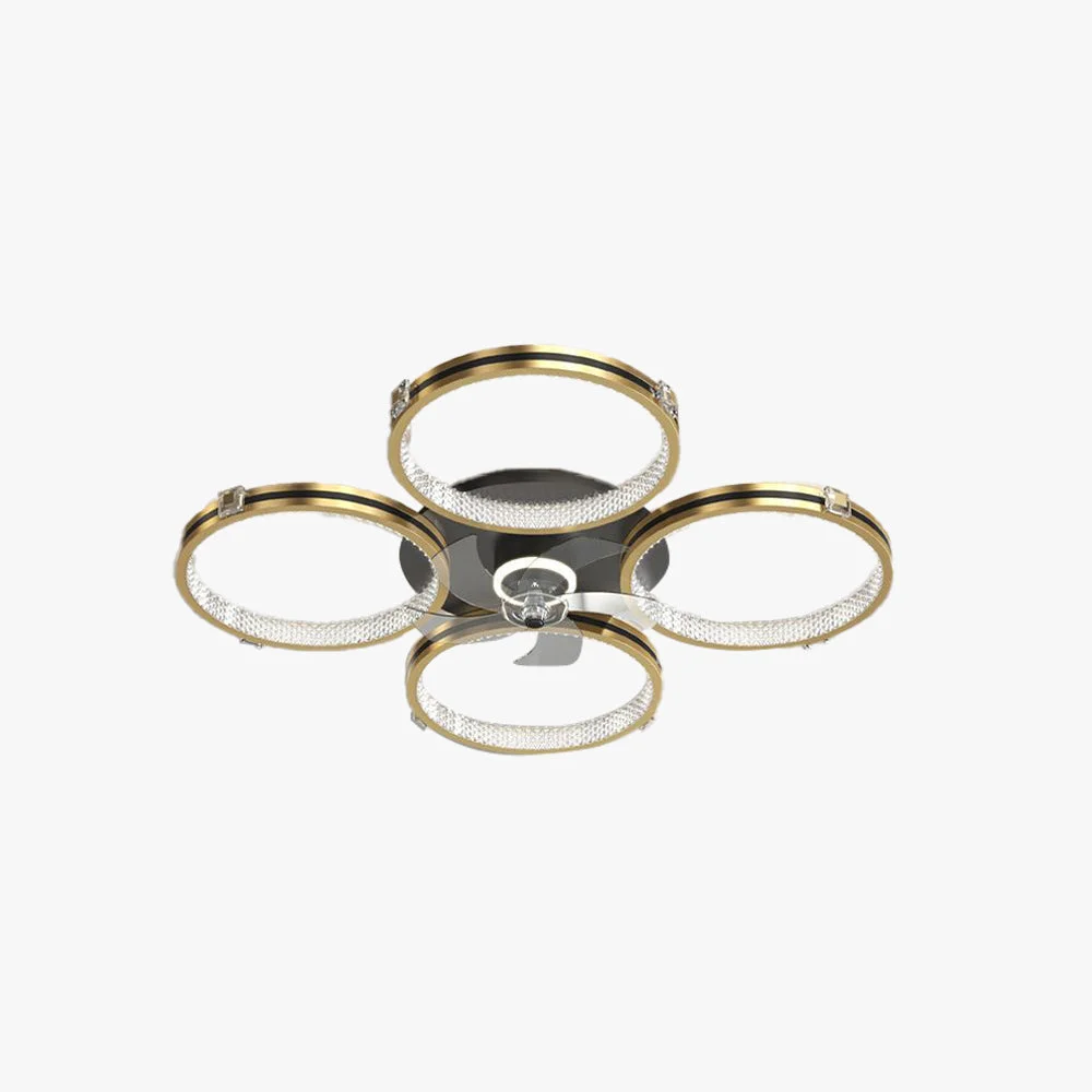 Genuine Kirsten Deckenventilator mit Beleuchtung 4-Ring 5-Blatt 79CM 103CM Lang Professional