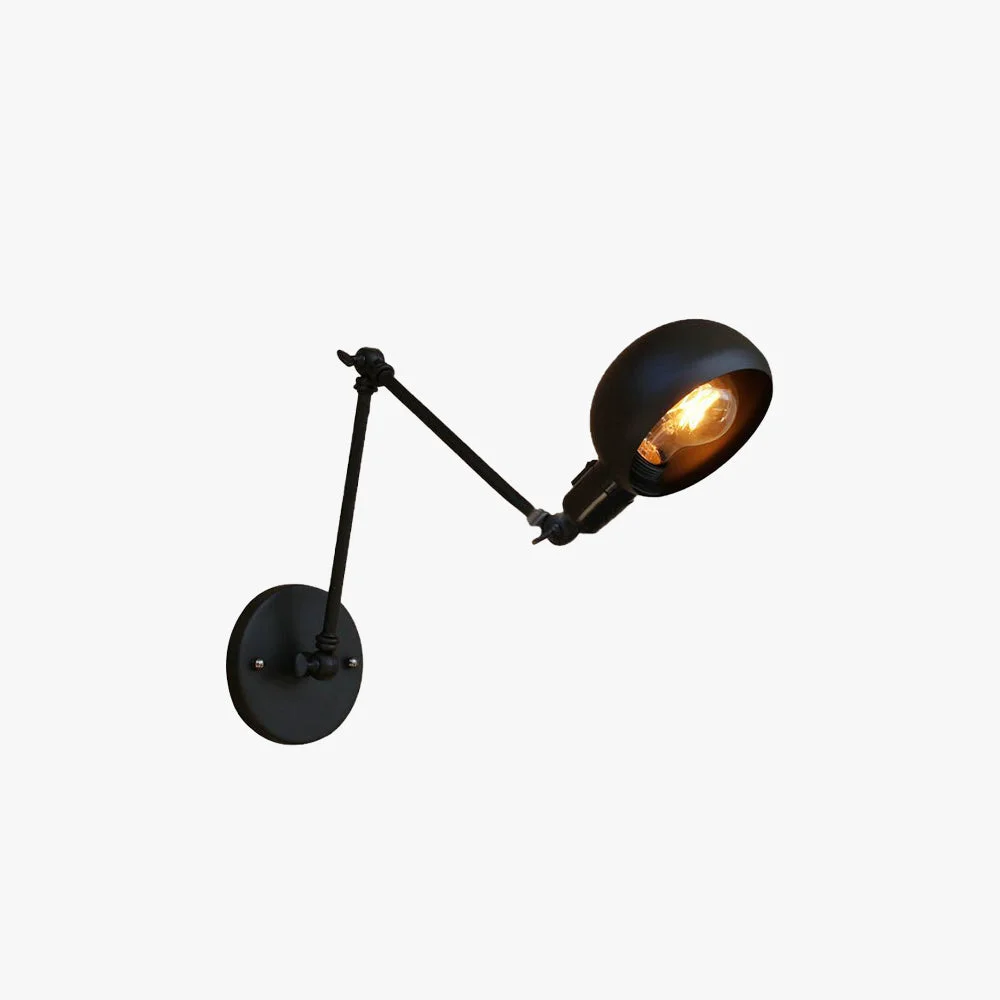 User-Friendly Brady Schwarze verstellbare Wandleuchte Metall High-Performance