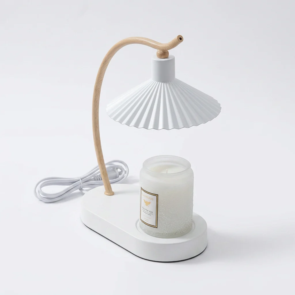 Proven Pleated-Shade Candle Warmer Lamp Dimmable with Timer Artisan