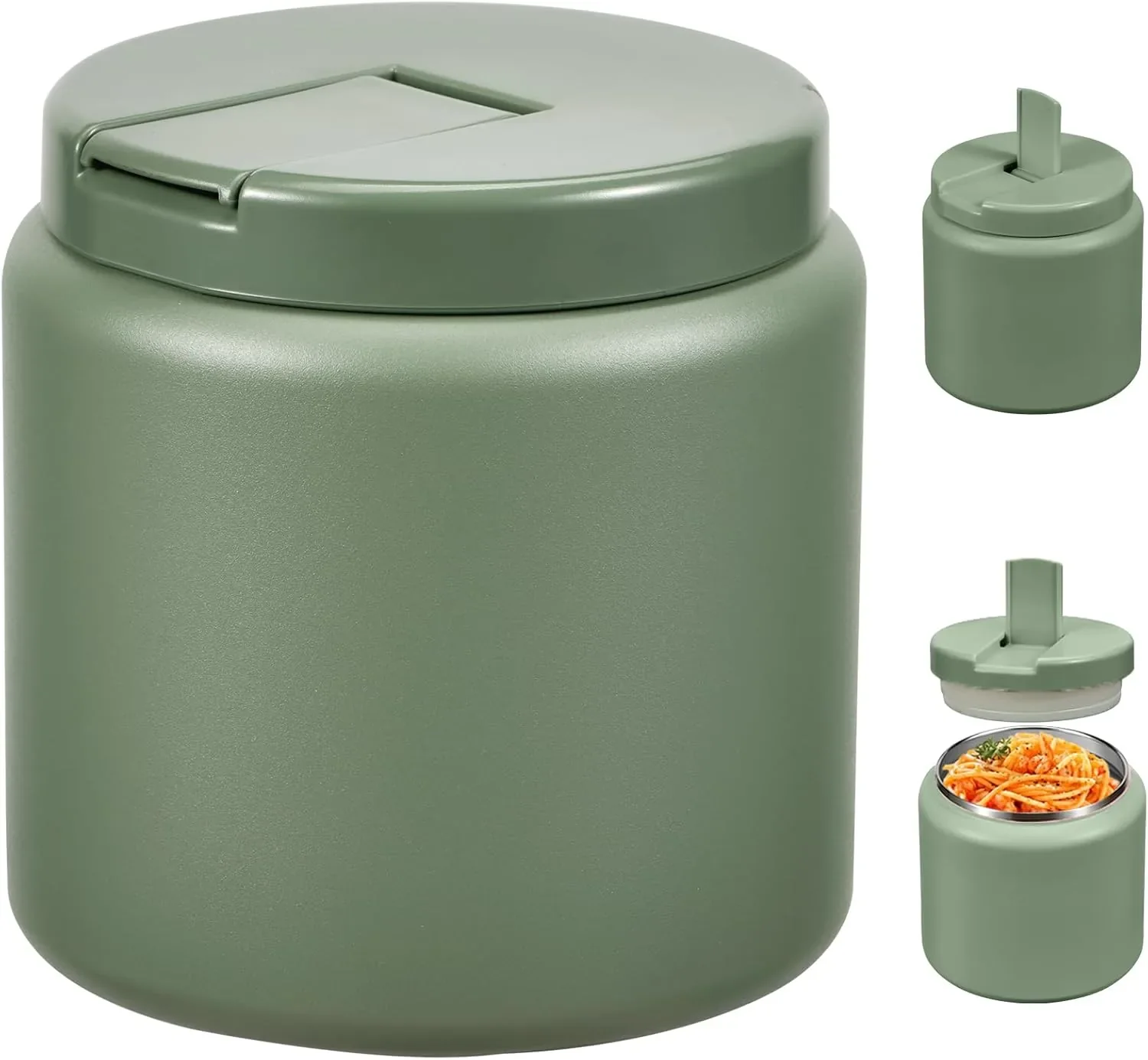 Flexible 26oz Kids Jar for Hot Food Insulated Vacuum Food Jar with Buckle Lid Stainless Steel Wide Mouth Leak Proof Insulated Lunch Container for School High-End