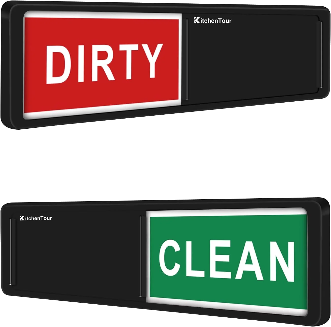 Crafted KitchenTour Clean Dirty Dishwasher Magnet - Upgrade Super Strong Magnet Version - Easy to Read Non-Scratch Magnetic Indicator Sign with Clear