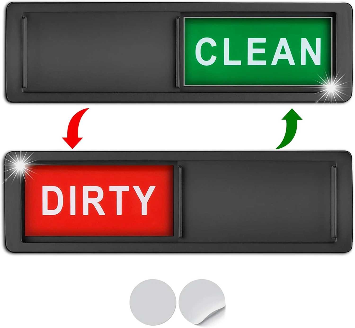 Classic Premium Clean Dirty Dishwasher Magnet Dirty Clean Sign for Dishwasher Easy to Read and Strong Slide for Changing Signs