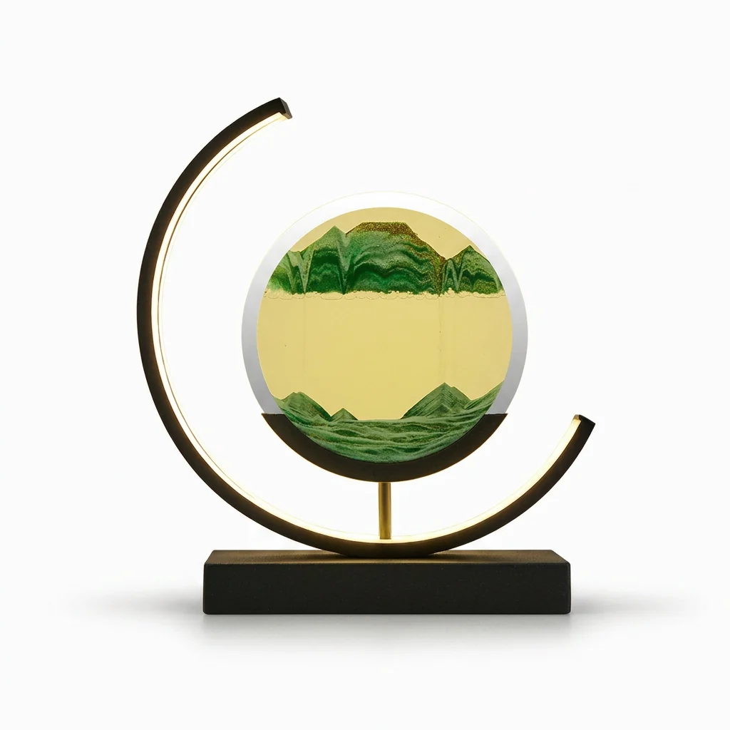 Professional Sand Motion Table Lamp Backlit Falling-Sand Art Quality