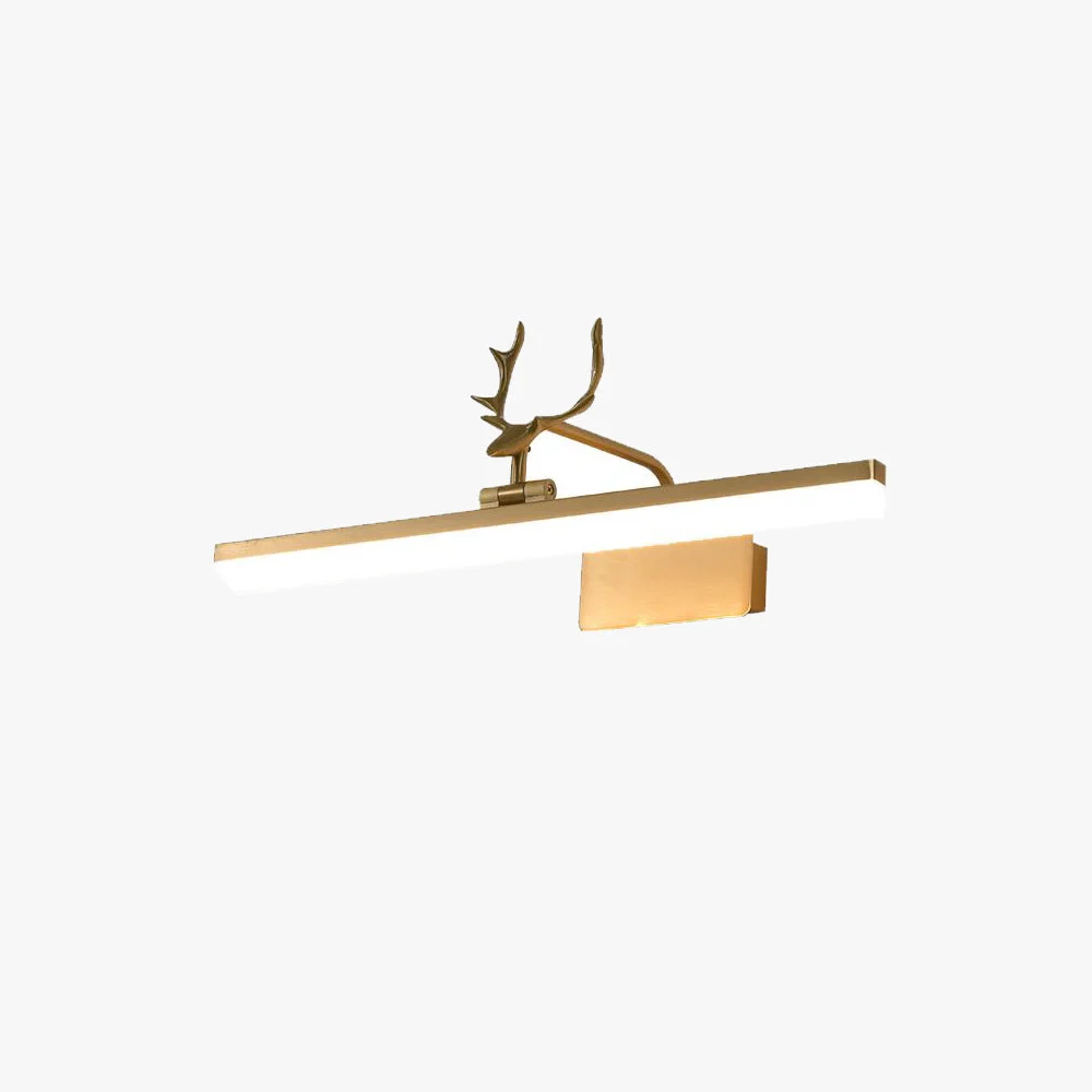 Reliable Leigh Geweihe Spiegelfront Waschtisch-Wandleuchte 3 Farben Metall 43 58 74 93CM Lang Flexible