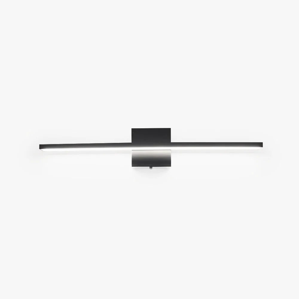 Luxury Edge Spiegelfront Waschtisch-Wandleuchte Quadratisch Linear Metall 40CM Lang Enhanced