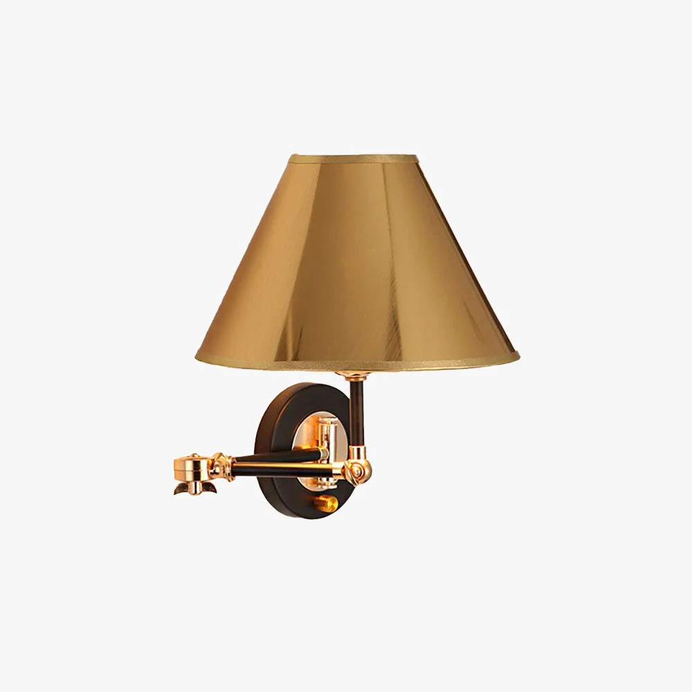 Certified Carins Goldene verstellbare Wandleuchte kegelförmig Sustainable