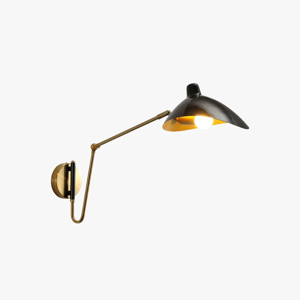 Easy-to-Use Brady Schwarz Verstellbare Wandleuchte Metall 65CM Lang Safe