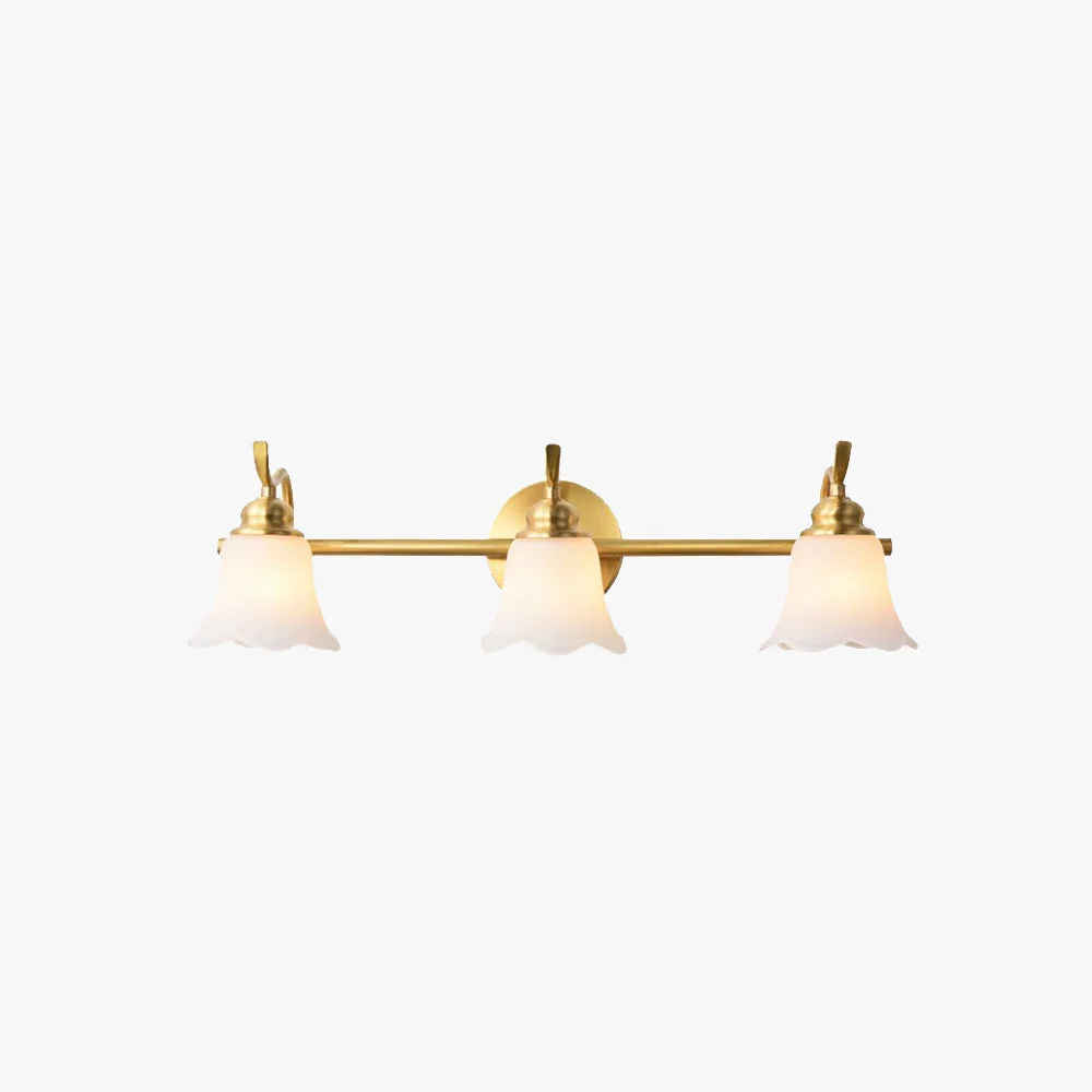 Pure Félicie Weißes Glas Spiegel Front Vanity Wandleuchte 2 3-flammig 41CM Lang Specialty