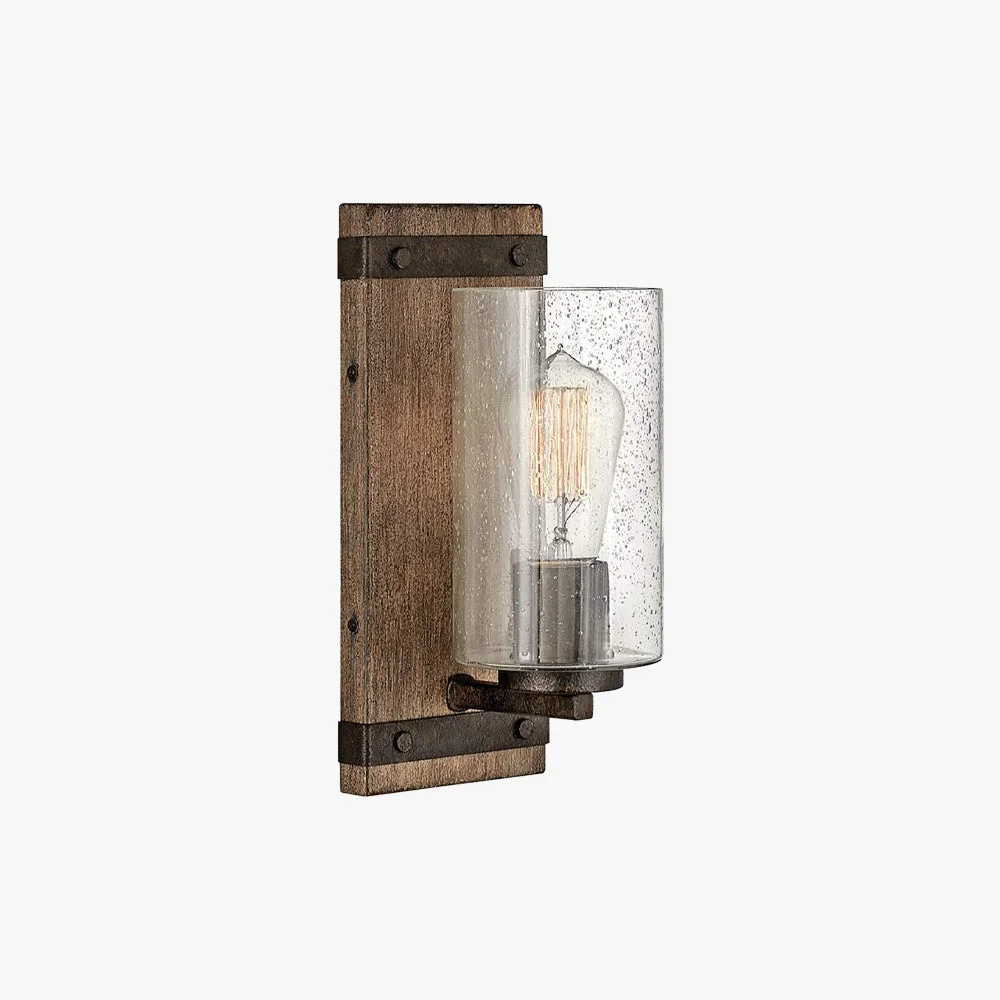 Exclusive Austin Wandleuchte Metall Holz 28CM Lang Refined